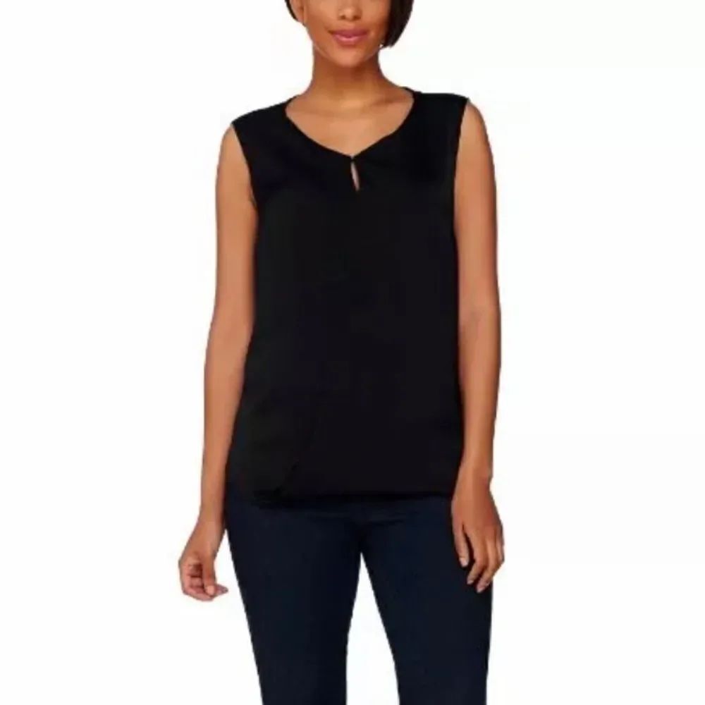 H by Halston Wrap Front Sleeveless Top